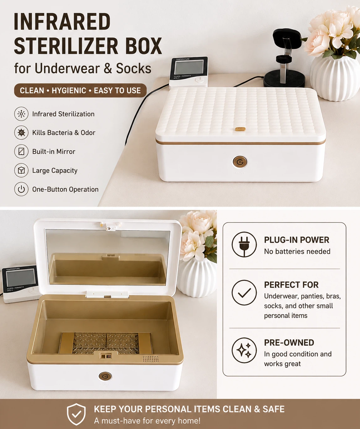 Infrared Sterilizer Box for Underwear & Socks