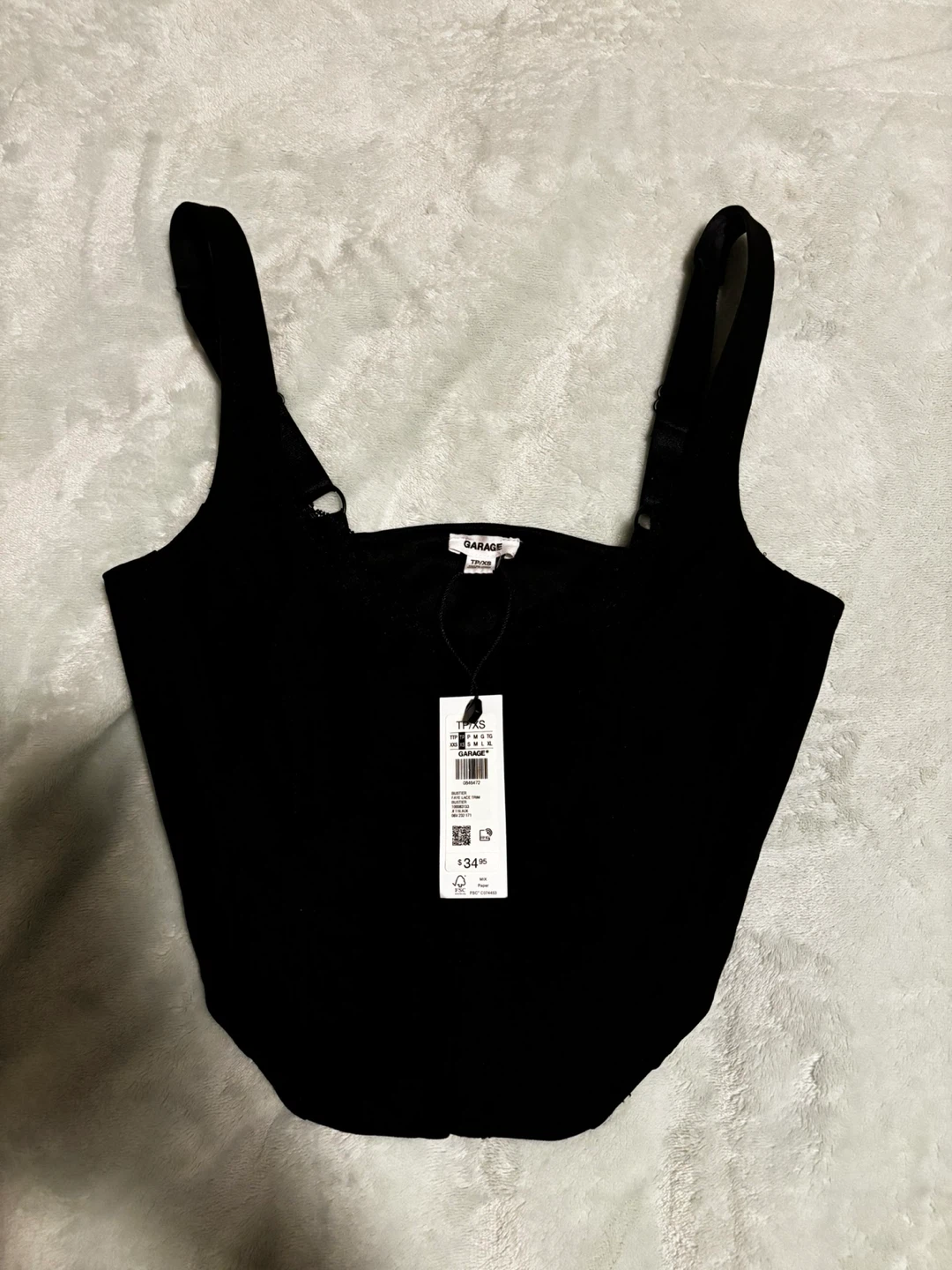 Garage Black Corset Top