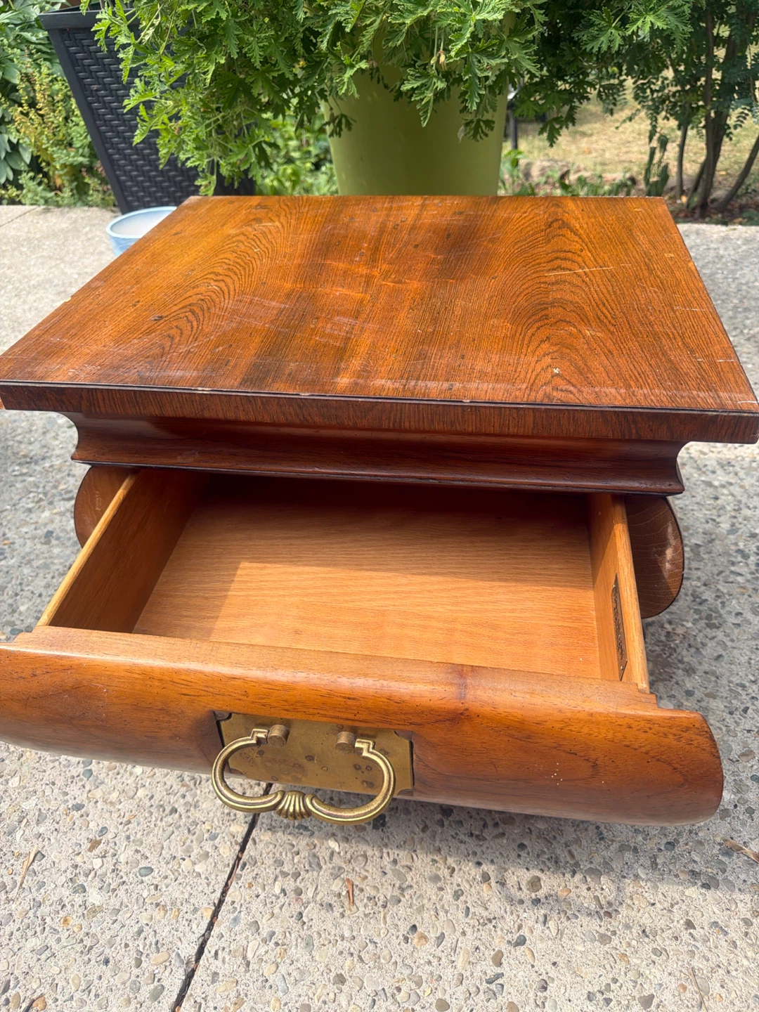 Wooden End Table with Drawer - photo 2