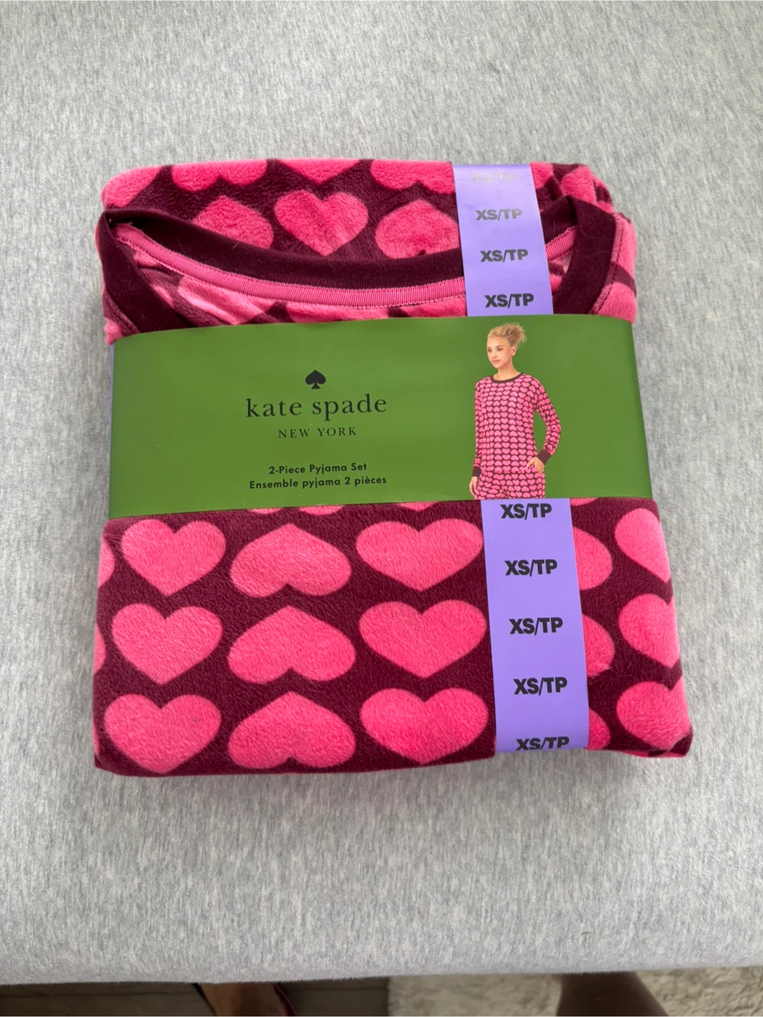 Kate Spade Heart Print 2-Piece Pyjama Set XS/TP