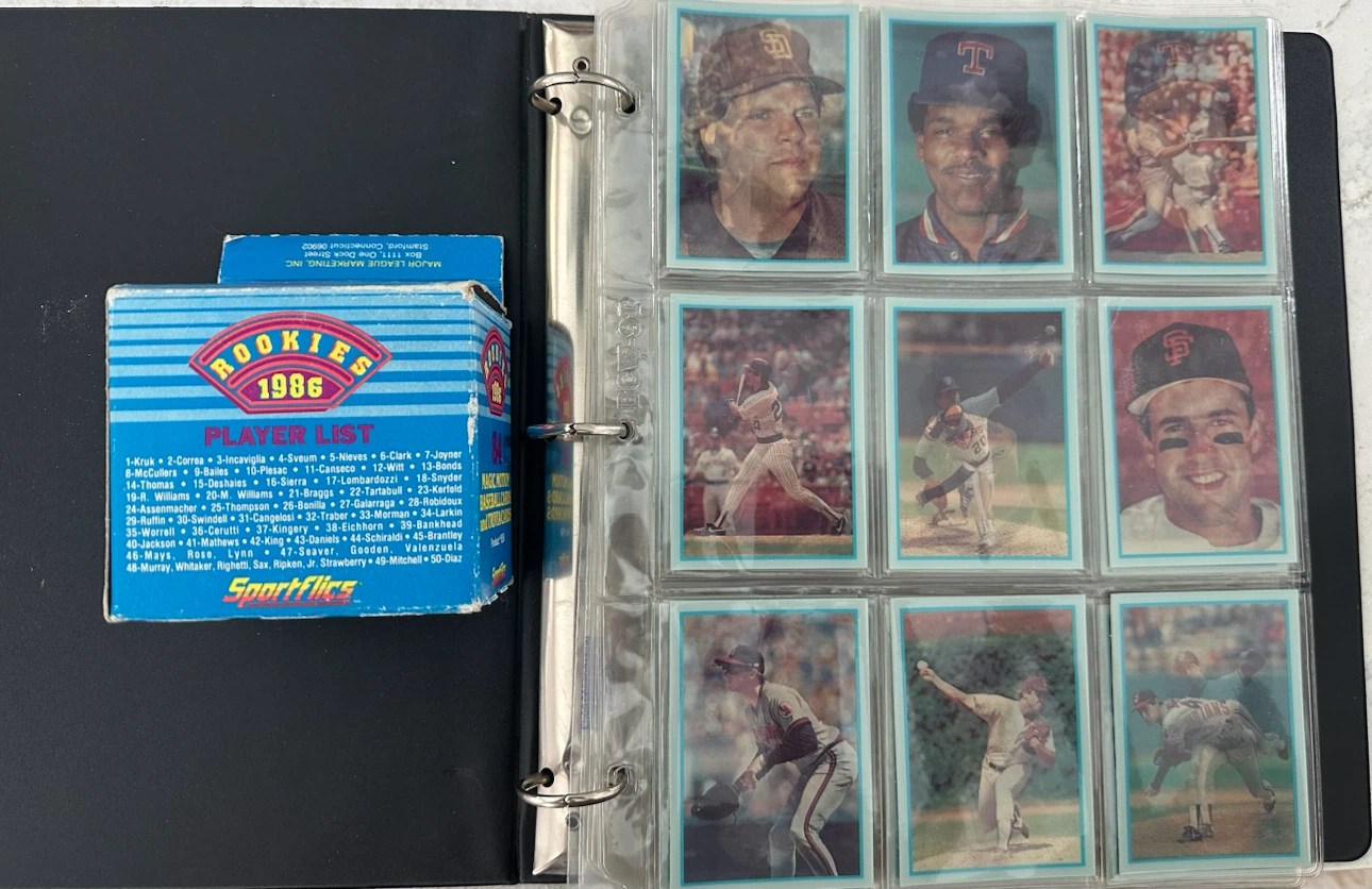 1986 Sportflics Rookies Baseball Complete Set!!