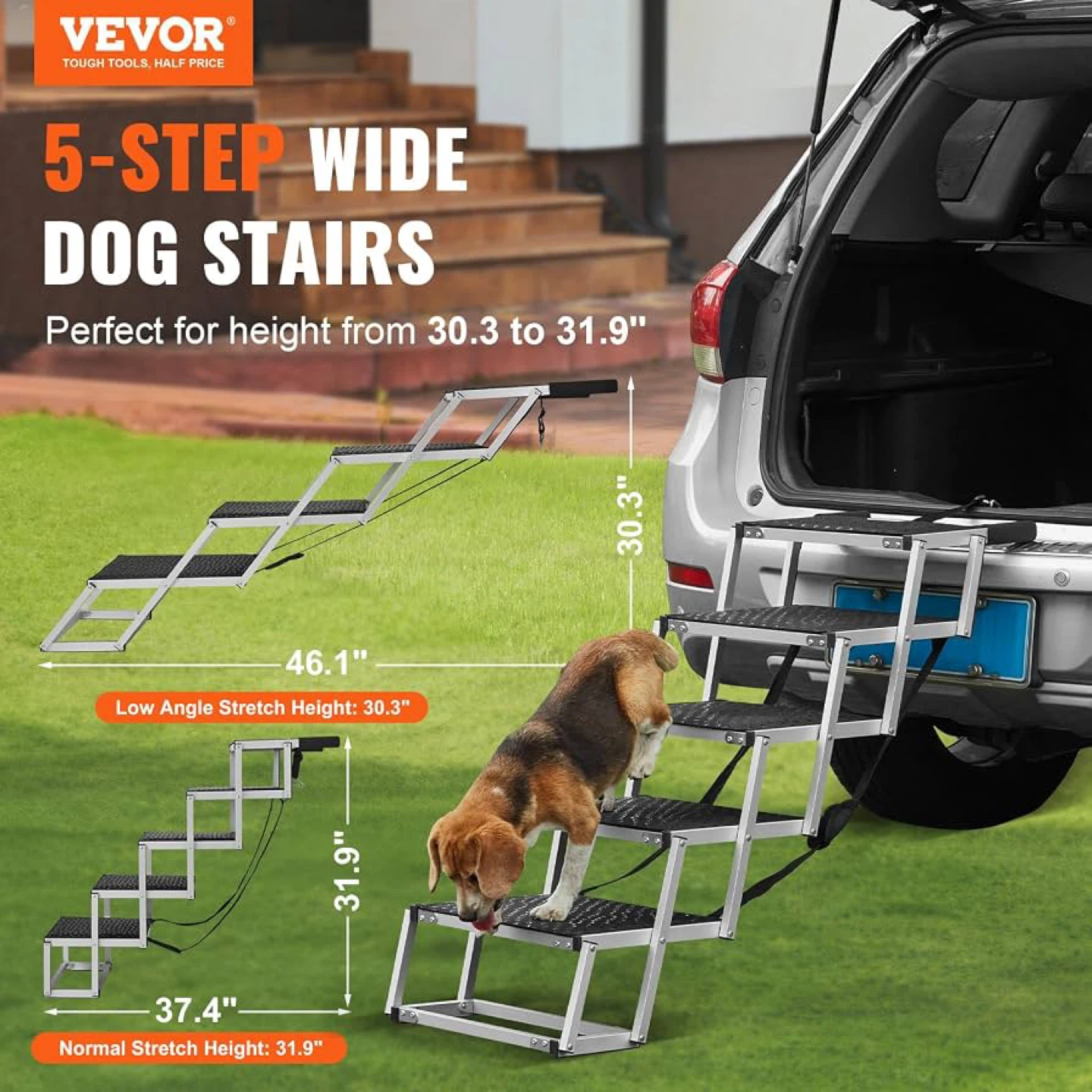 VEVOR Dog Stair for Cars - Wide, 5 step - Brand new - photo 2