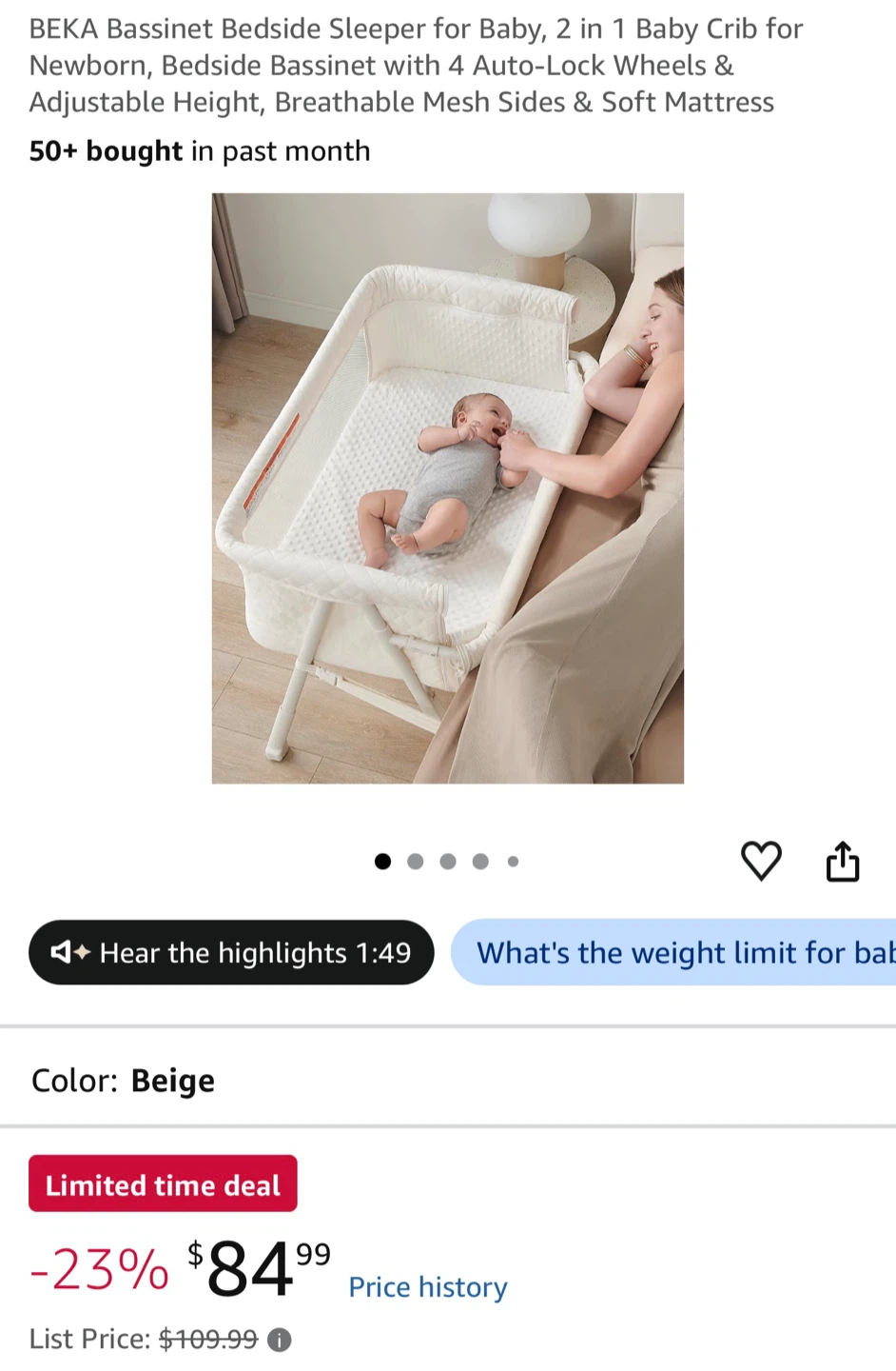 Baby Bundle: clothes chair swing bassinet and carrier - photo 2