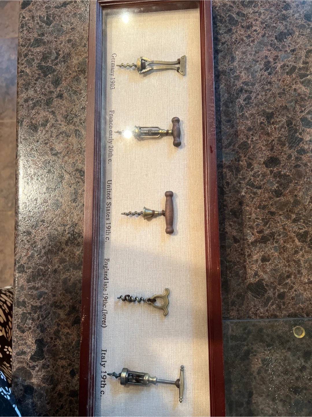 Picture with vintage cork screws