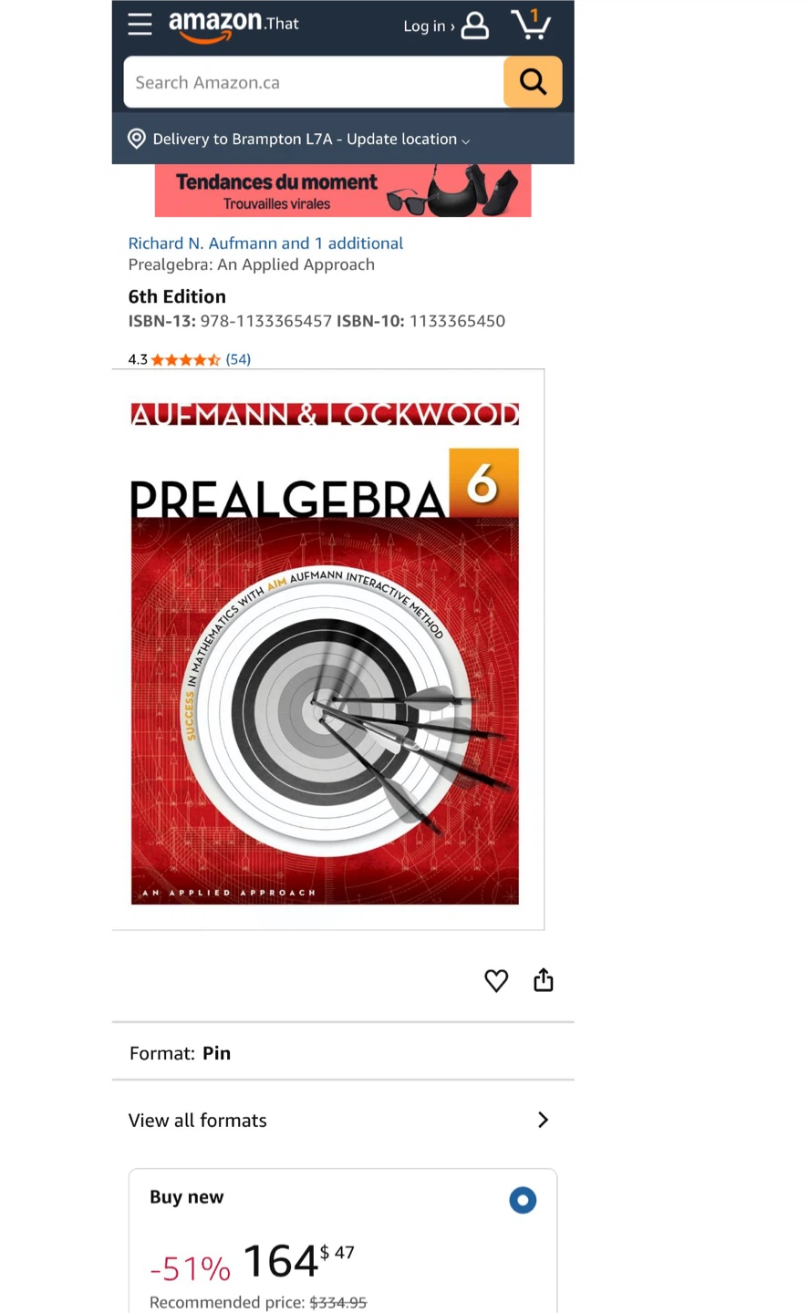 Pre-Algebra by Aufmann & Lockwood (6th Edition Textbook) - photo 4