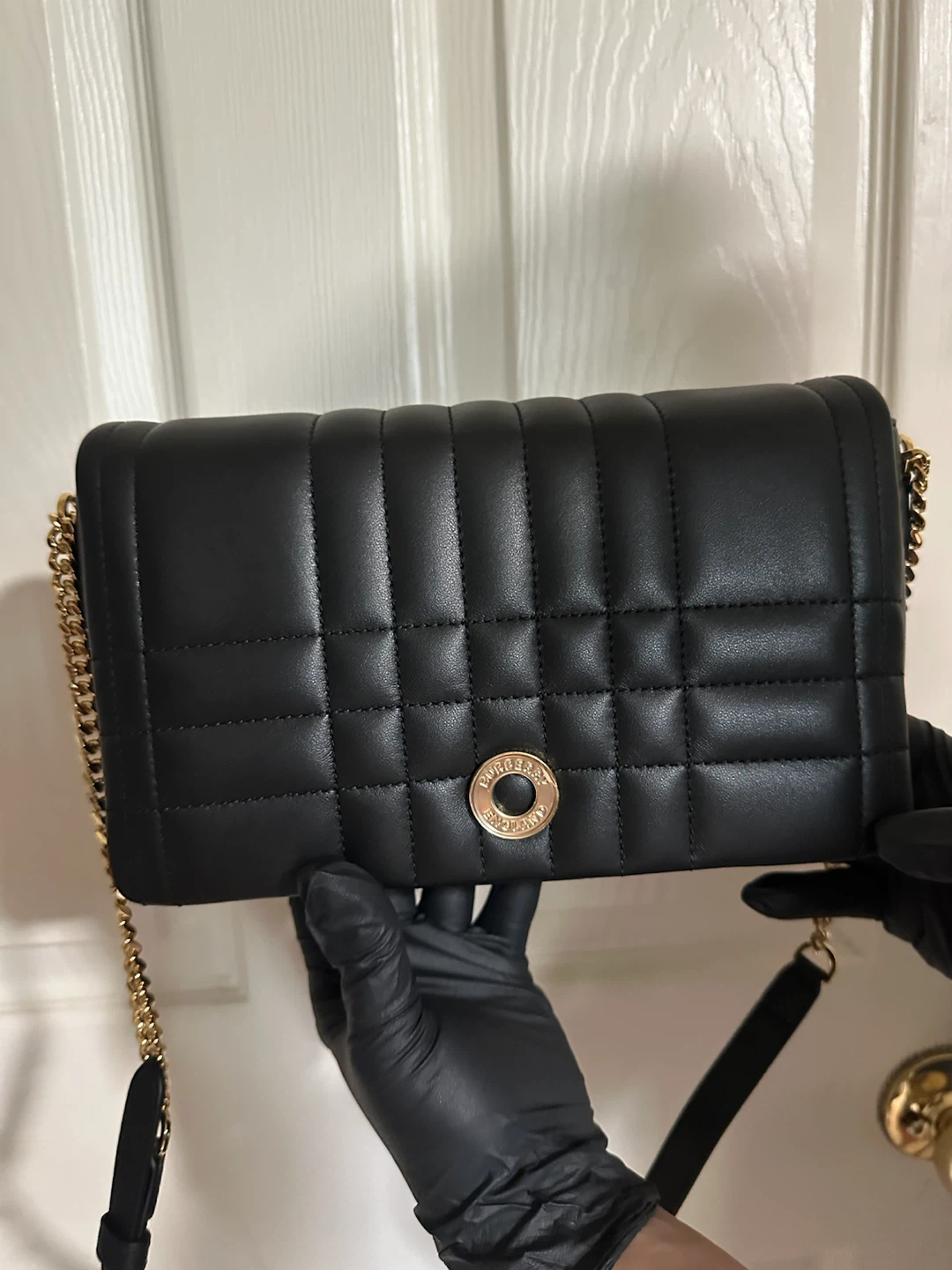 Burberry Quilted Lambskin Leather Shoulder Bag