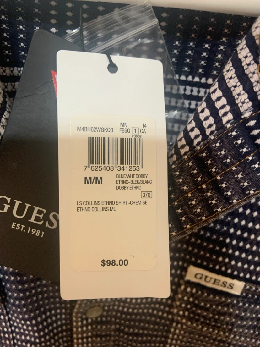 Guess Long Sleeve Shirt Size M - photo 5