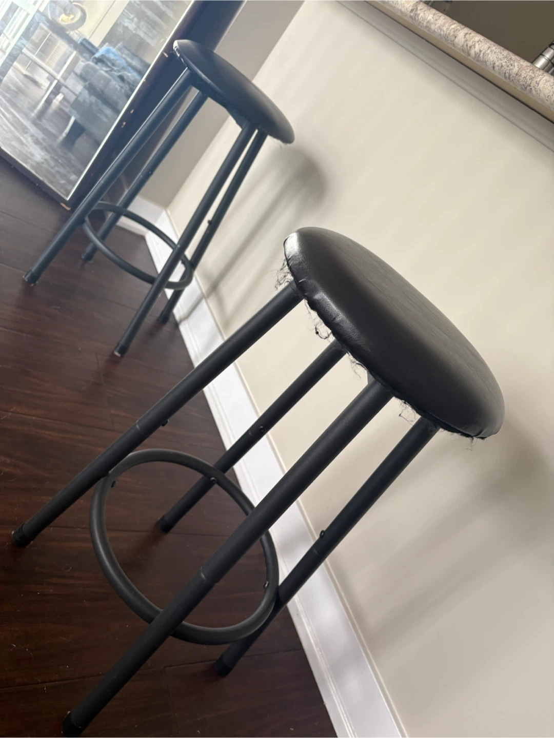 Black Bar Stools - Set of 2