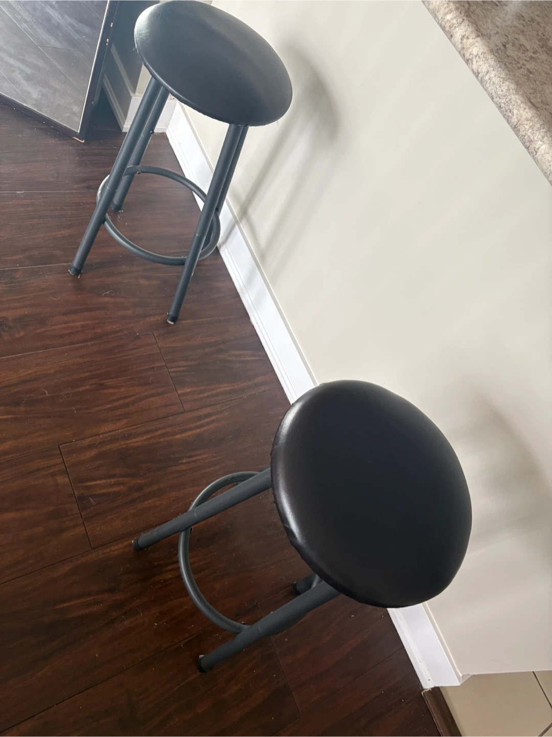 Black Bar Stools - Set of 2 - photo 2