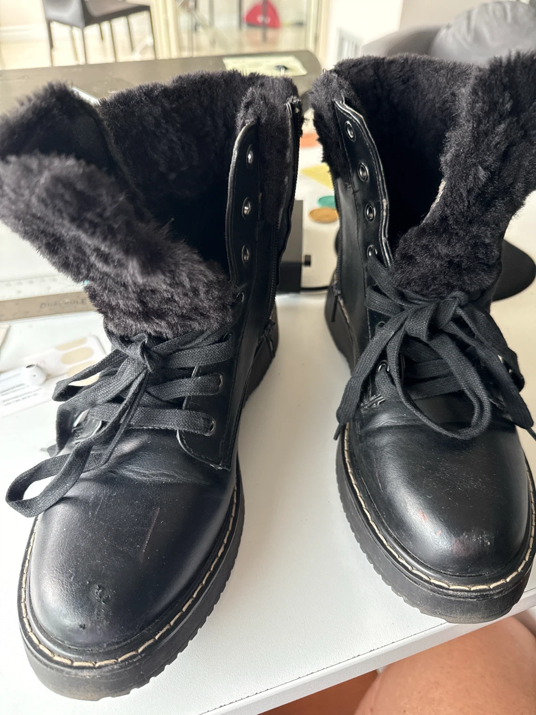 Madden Girl Black Faux Fur Lined Winter Boots - photo 3