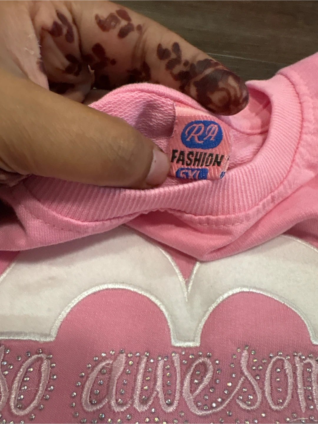 Pink RA Fashion Girls "So Awesome" Heart Graphic Top - photo 3