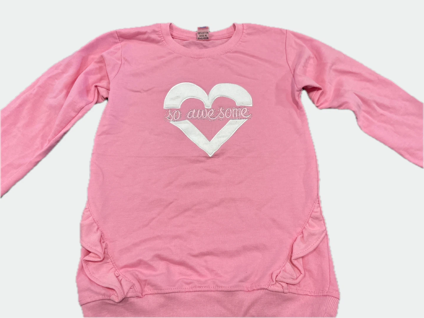 Pink RA Fashion Girls "So Awesome" Heart Graphic Top - photo 2