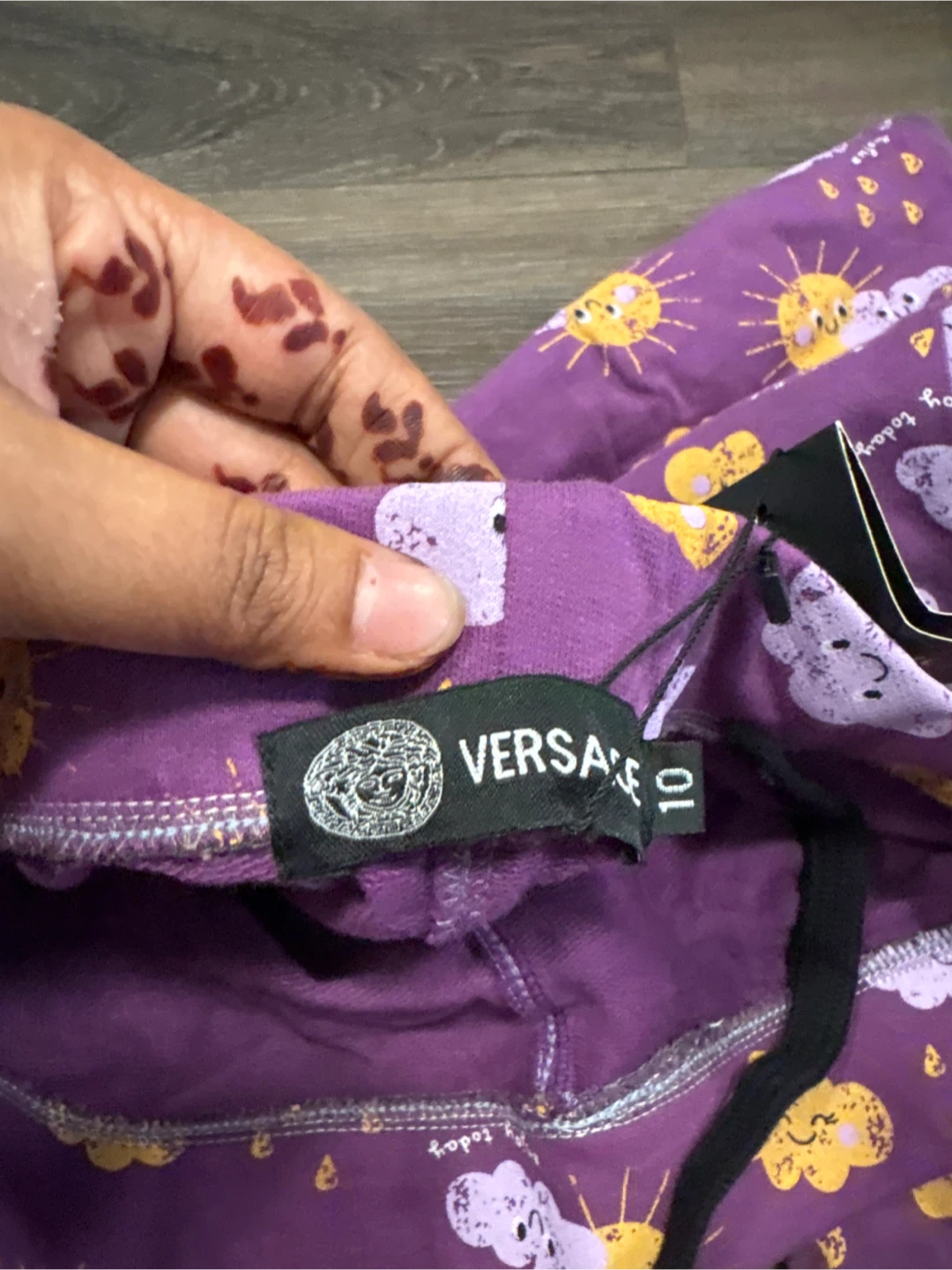 Versace Kids Purple Sun & Clouds Pajama Set - photo 4