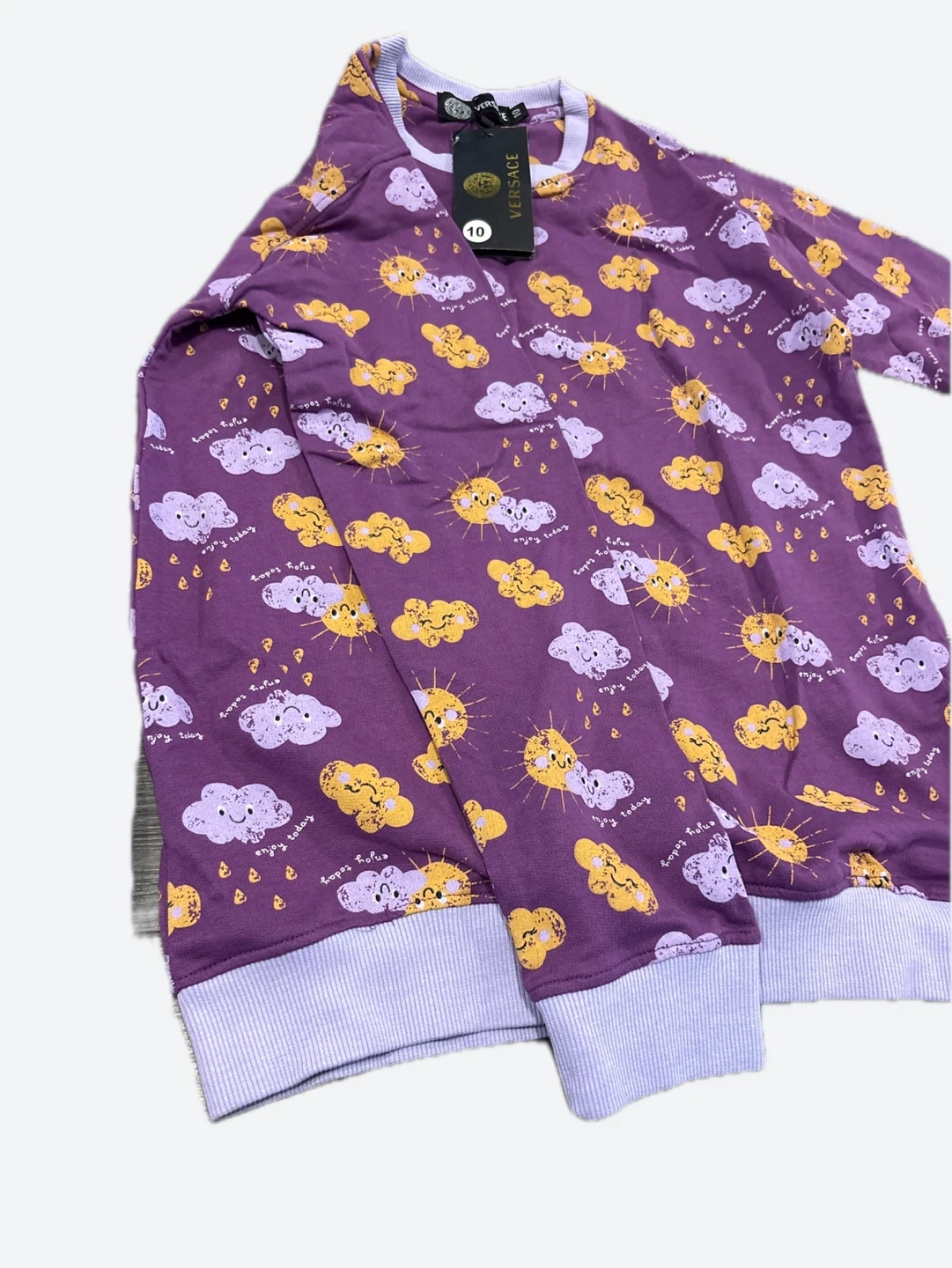 Versace Kids Purple Sun & Clouds Pajama Set - photo 3