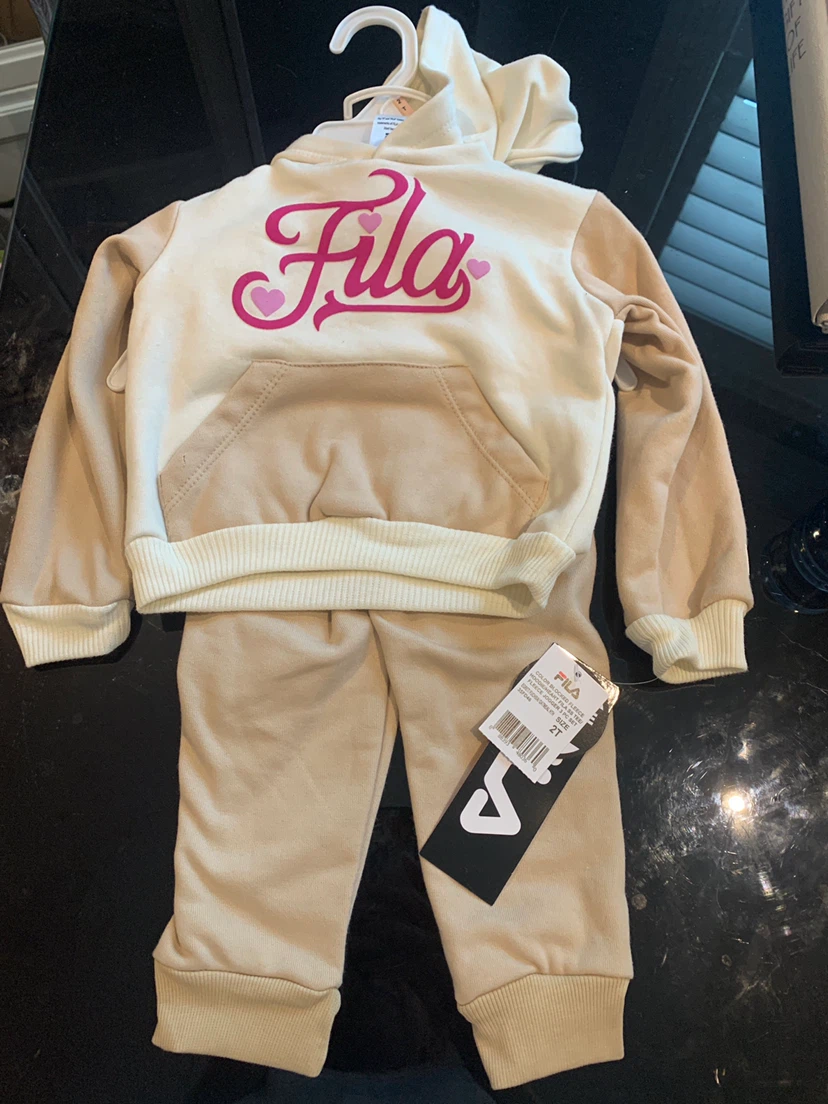 Fila Toddler Girls' 2-Piece Outfit Beige/Pink Size 2T