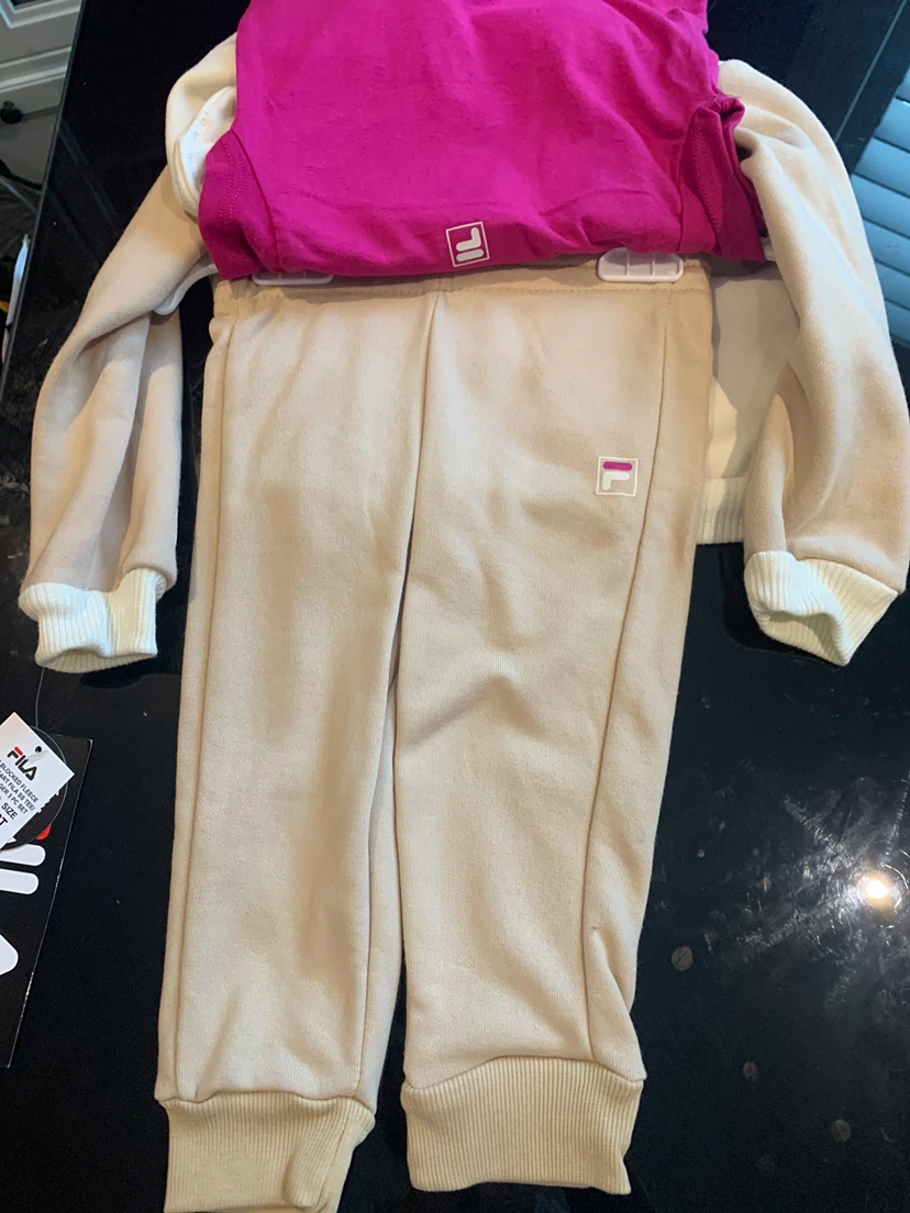Fila Toddler Girls' 2-Piece Outfit Beige/Pink Size 2T - photo 4
