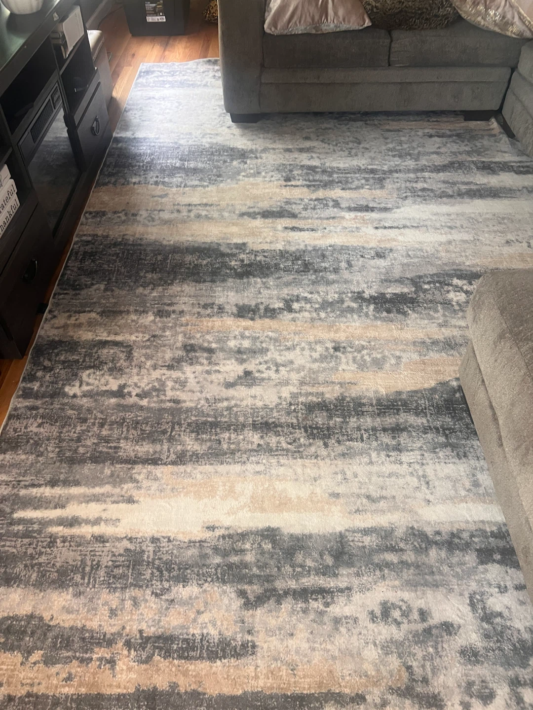 Area Rug - Abstract Gray and Beige