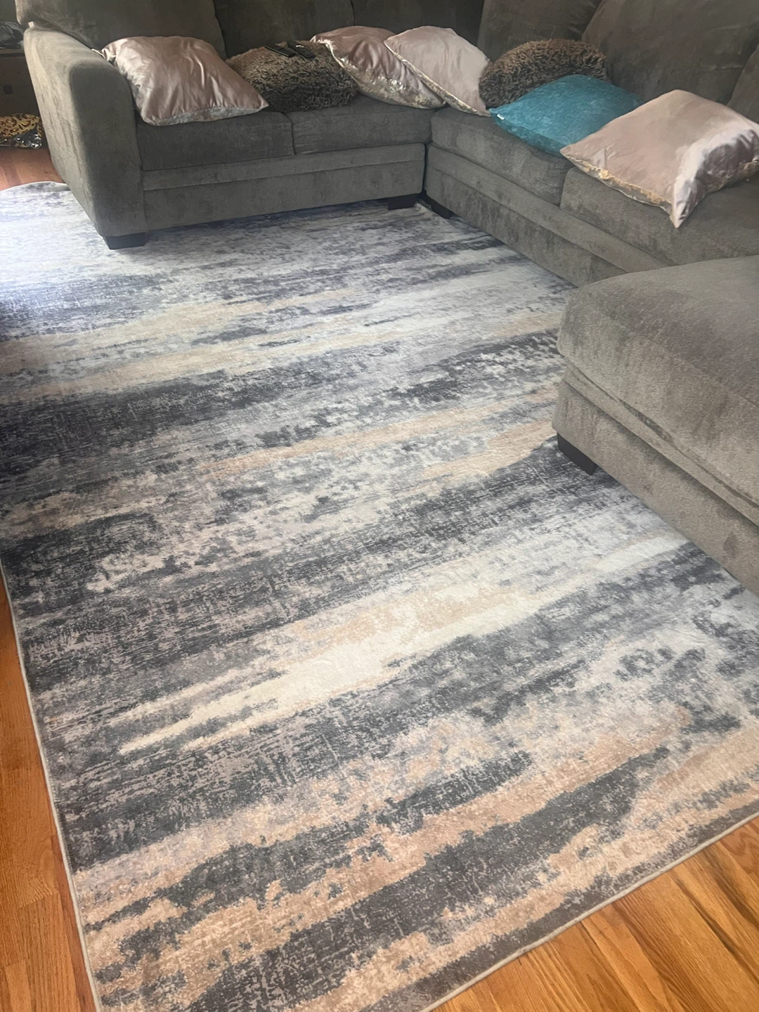 Area Rug - Abstract Gray and Beige - photo 3