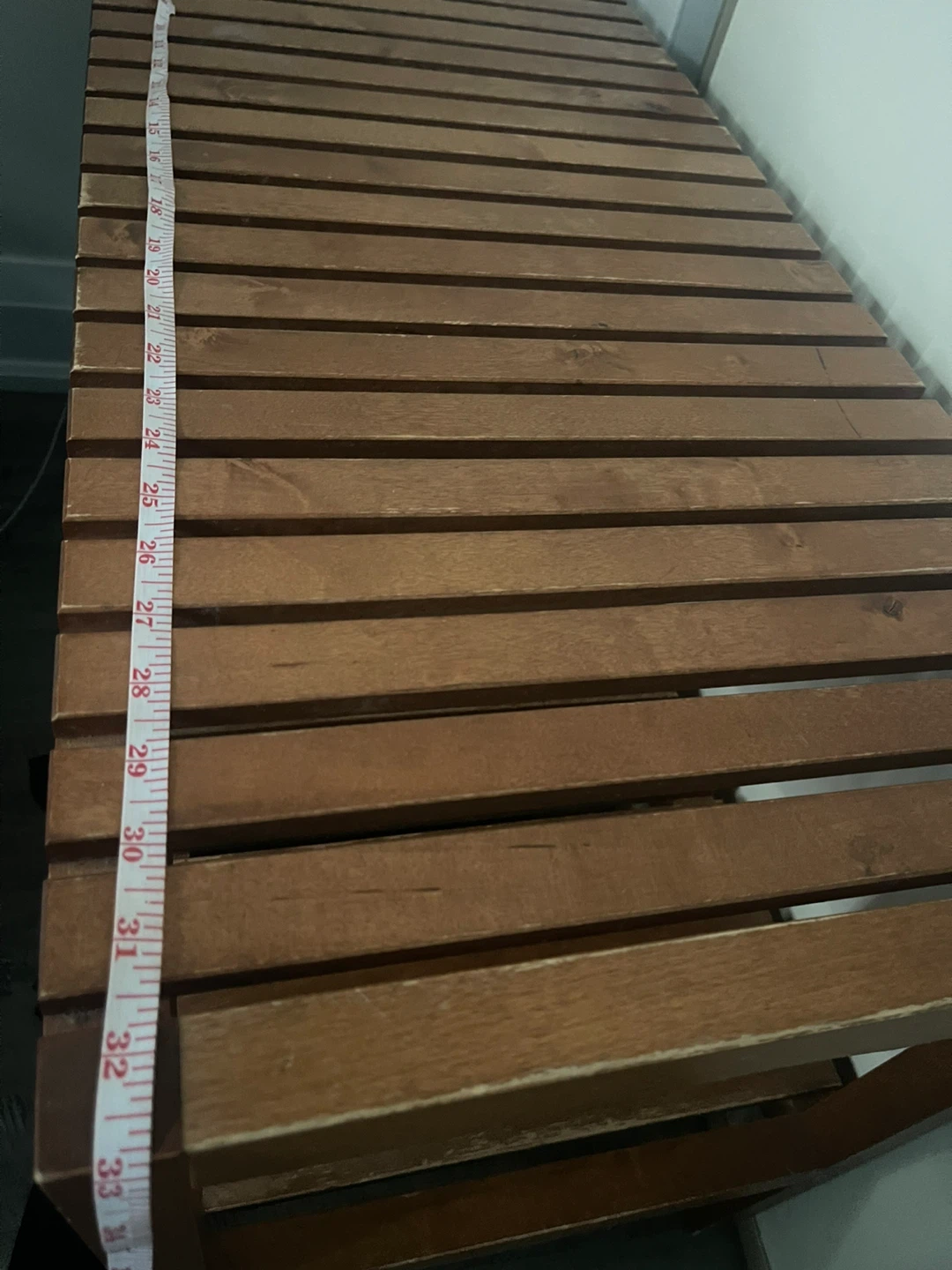 Wooden 2-Tier Slatted Shelf Unit - photo 4