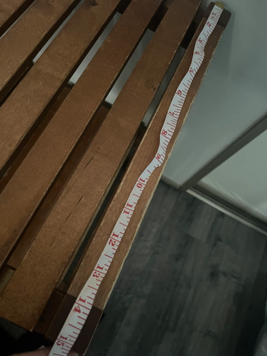 Wooden 2-Tier Slatted Shelf Unit - photo 3