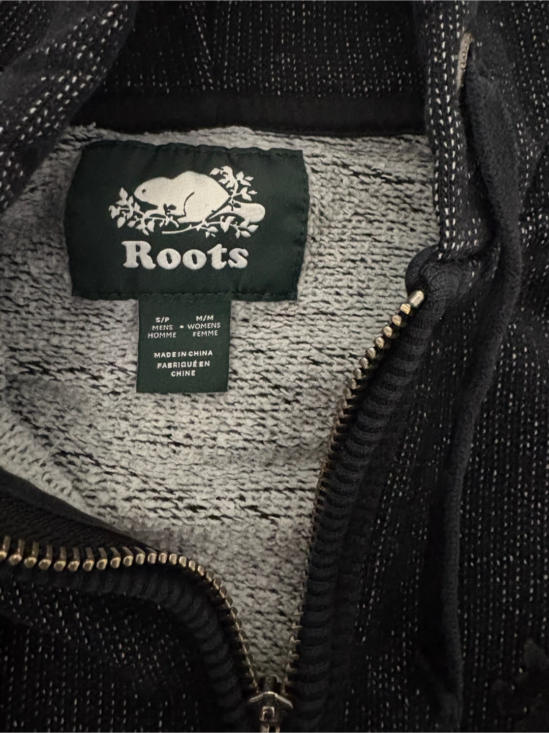 Roots Zip-Up Hoodie - men’s small / women’s medium - photo 3