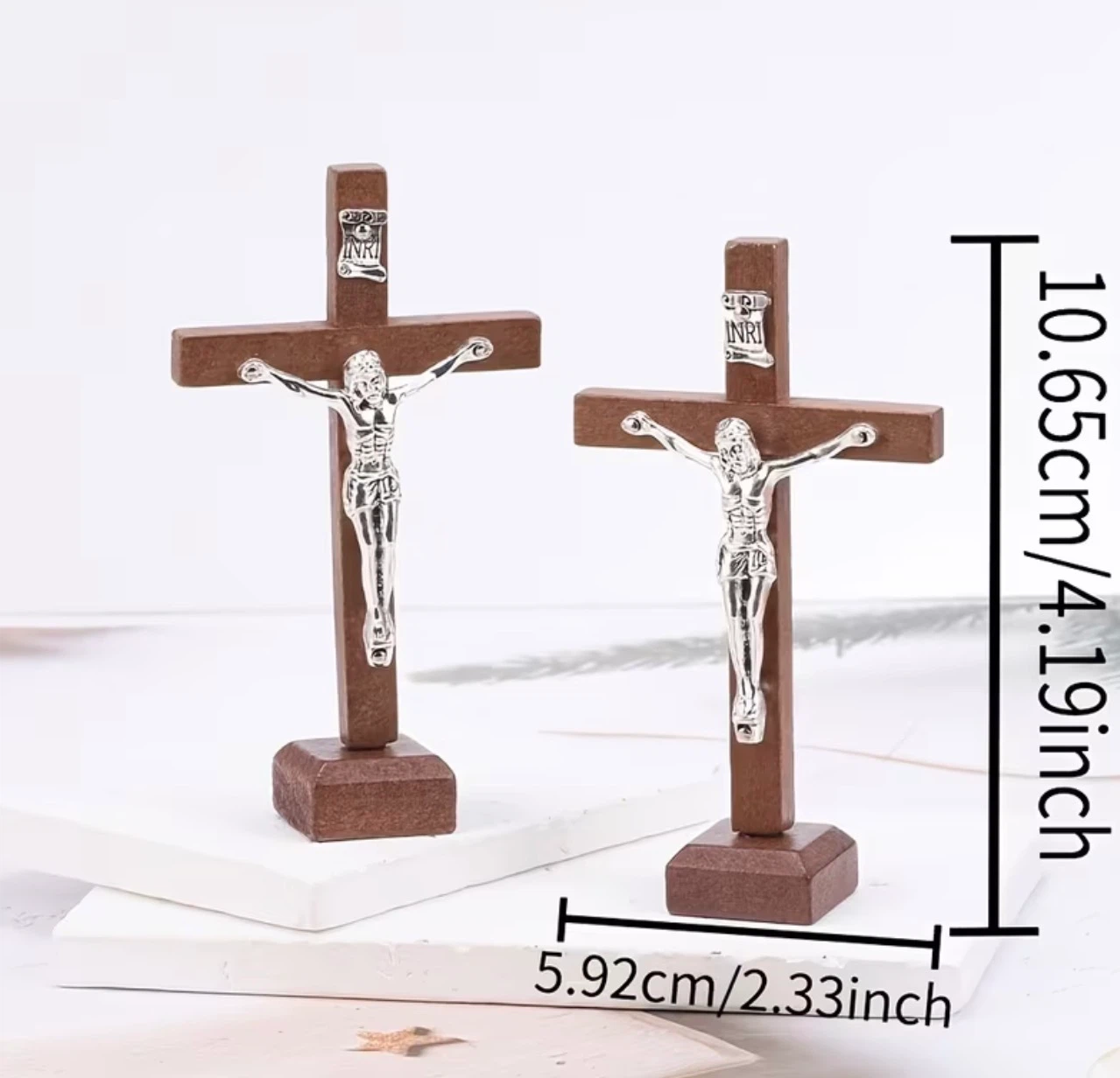 Wooden Crucifix Statue Jesus Christ Christian Decor - photo 2
