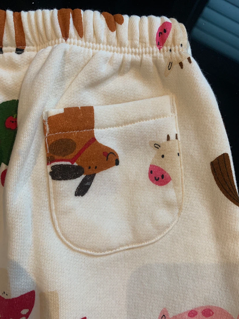 Old Navy Baby Pants 12-18M Farm Animal Print - photo 4