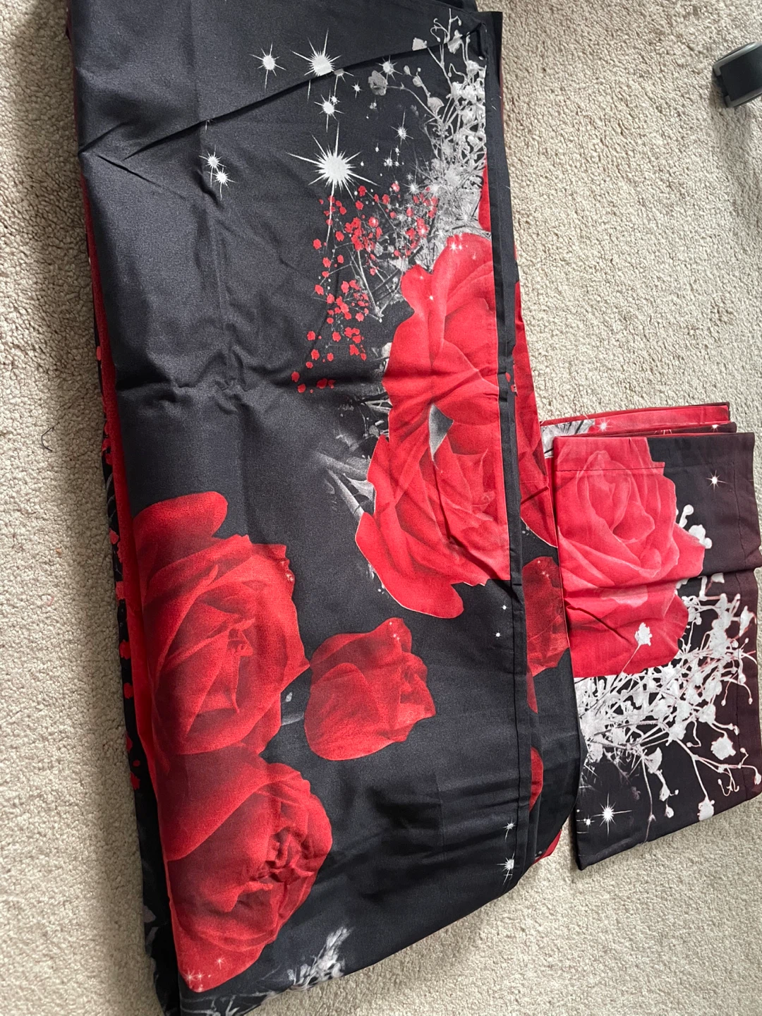 Rose Print Duvet Cover Set