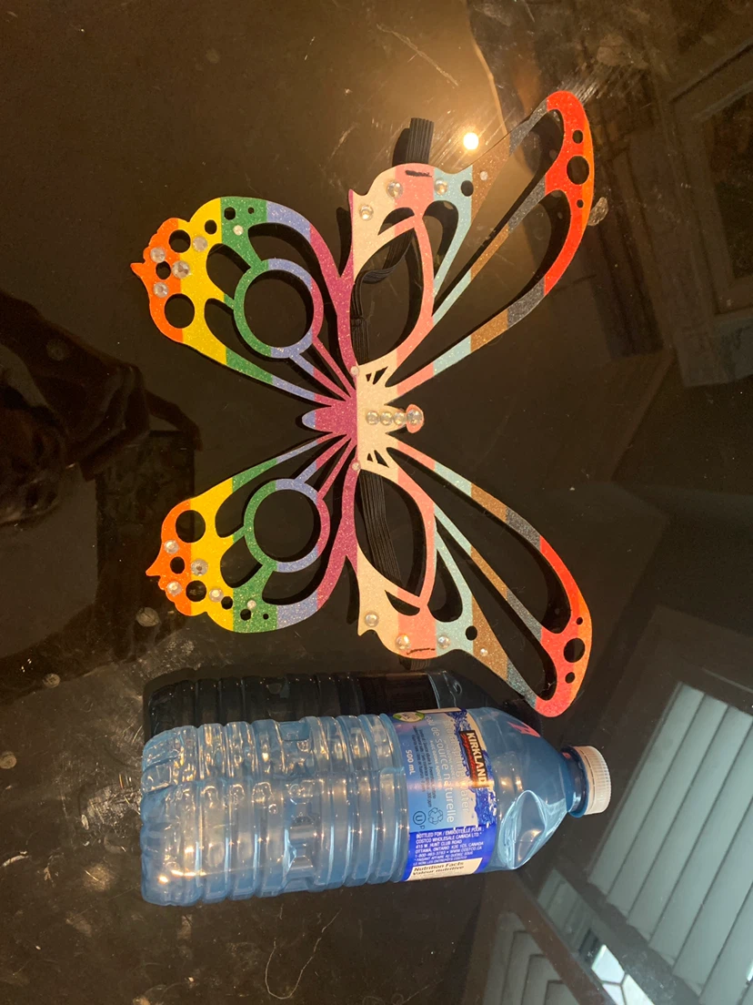 Butterfly Mask with Glitter and Rhinestones - photo 3
