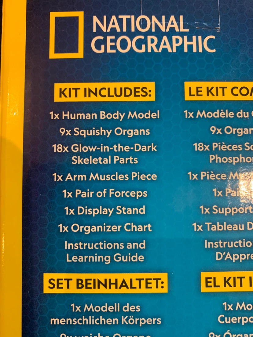 National Geographic Glow-In-The-Dark Human Body Kit - photo 4