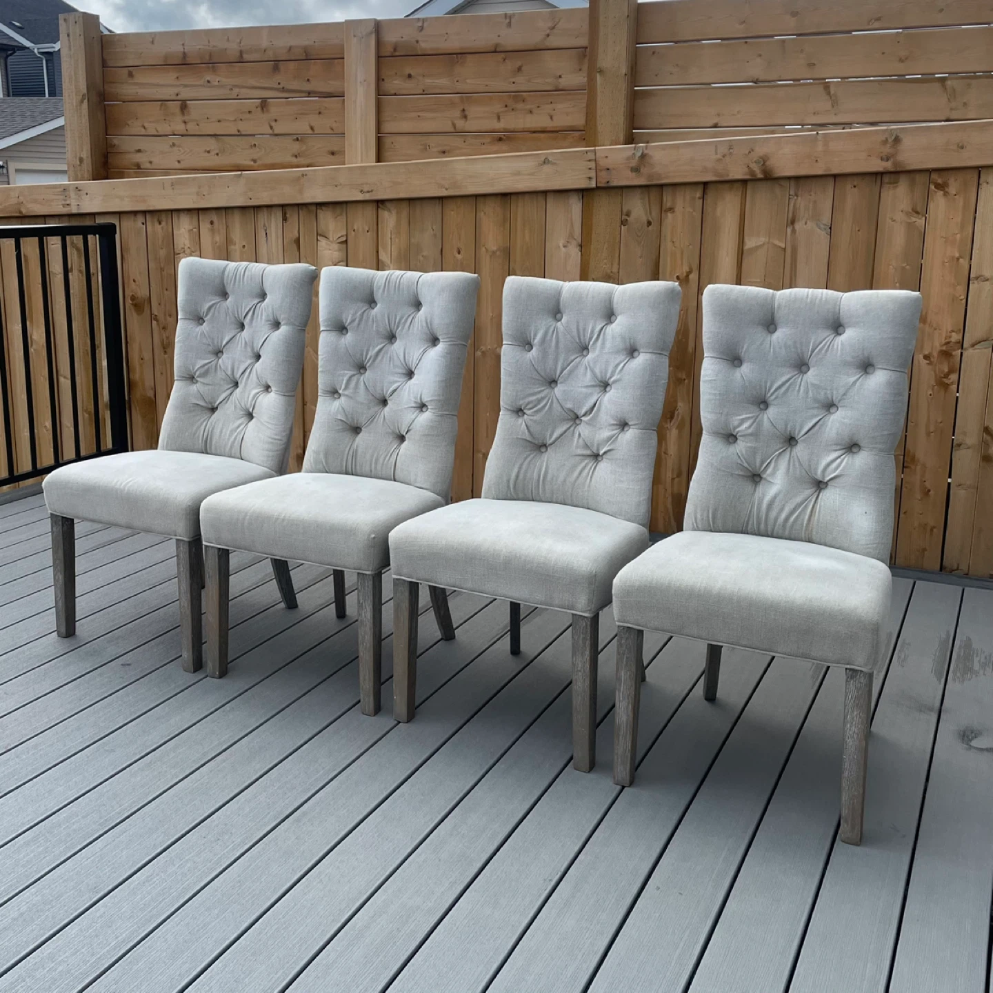 4 Tufted Dining Chairs