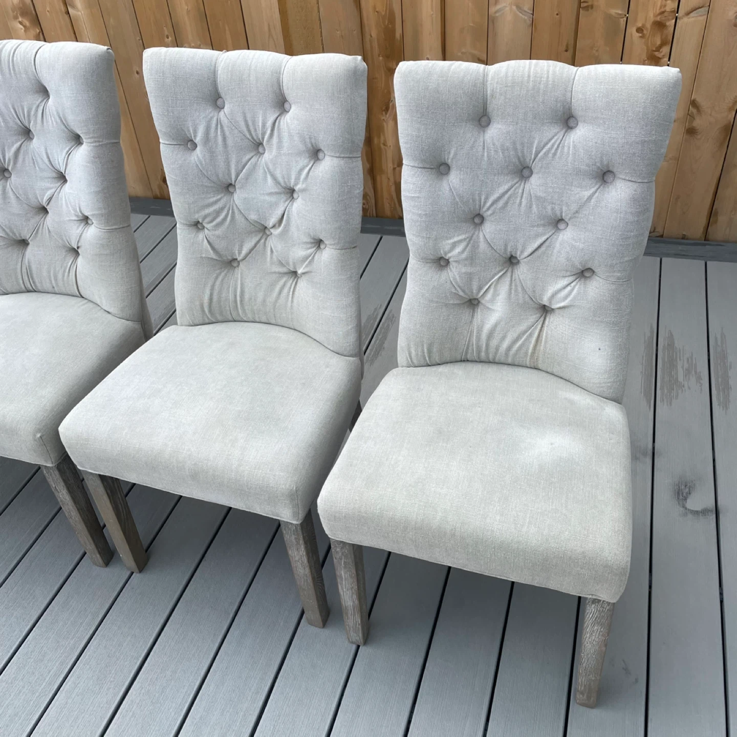 4 Tufted Dining Chairs - photo 2