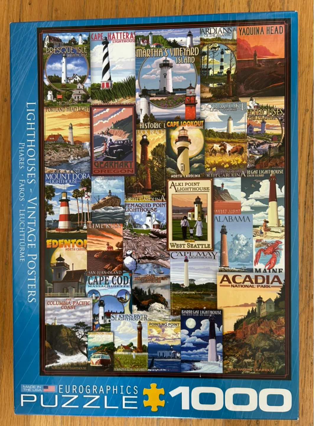 Eurographics Lighthouses Vintage Posters 1000-pc Puzzle