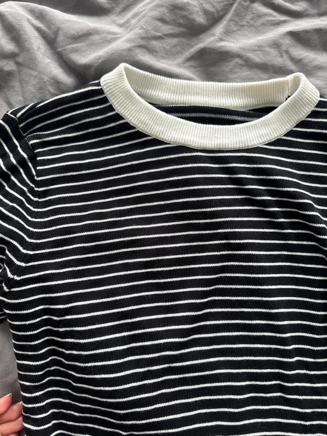 Black and White Striped T-Shirt - photo 2