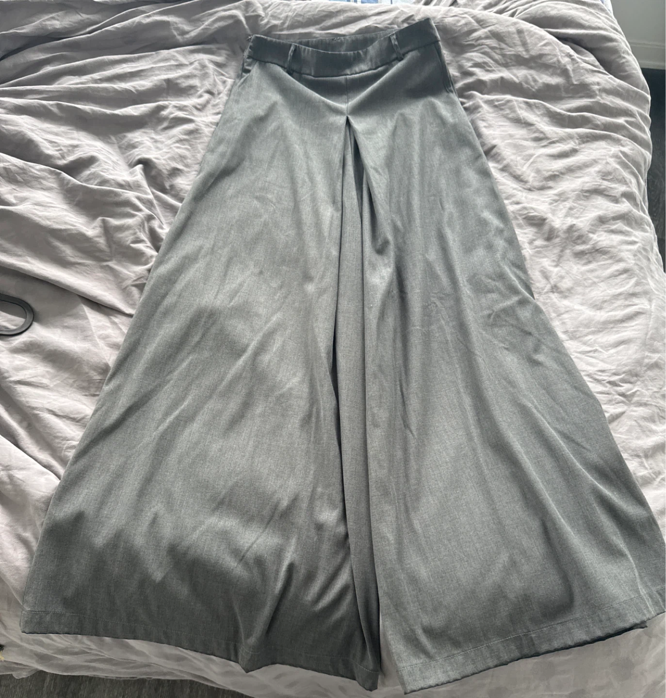 Grey Wide Leg Pants