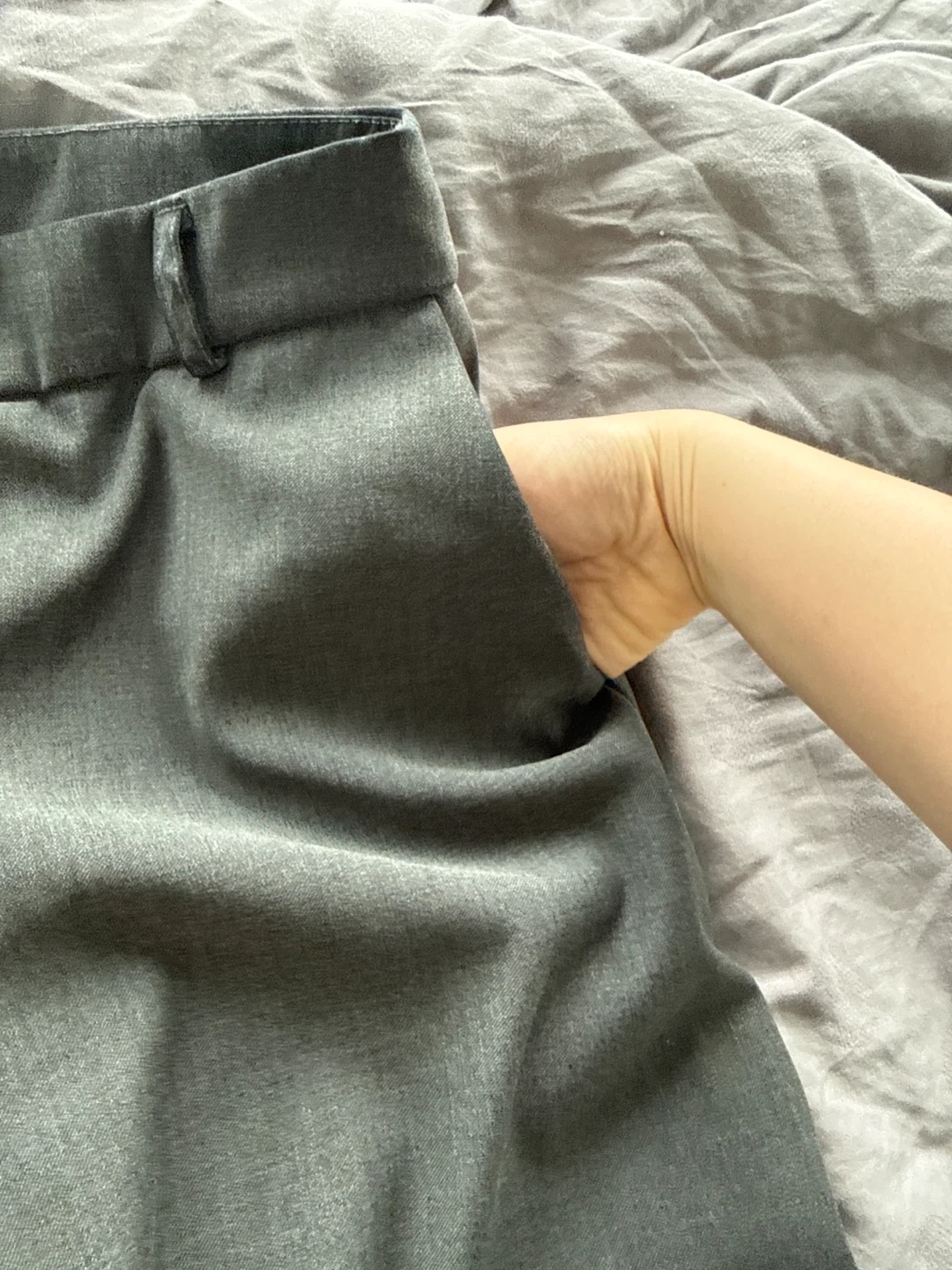Grey Wide Leg Pants - photo 3