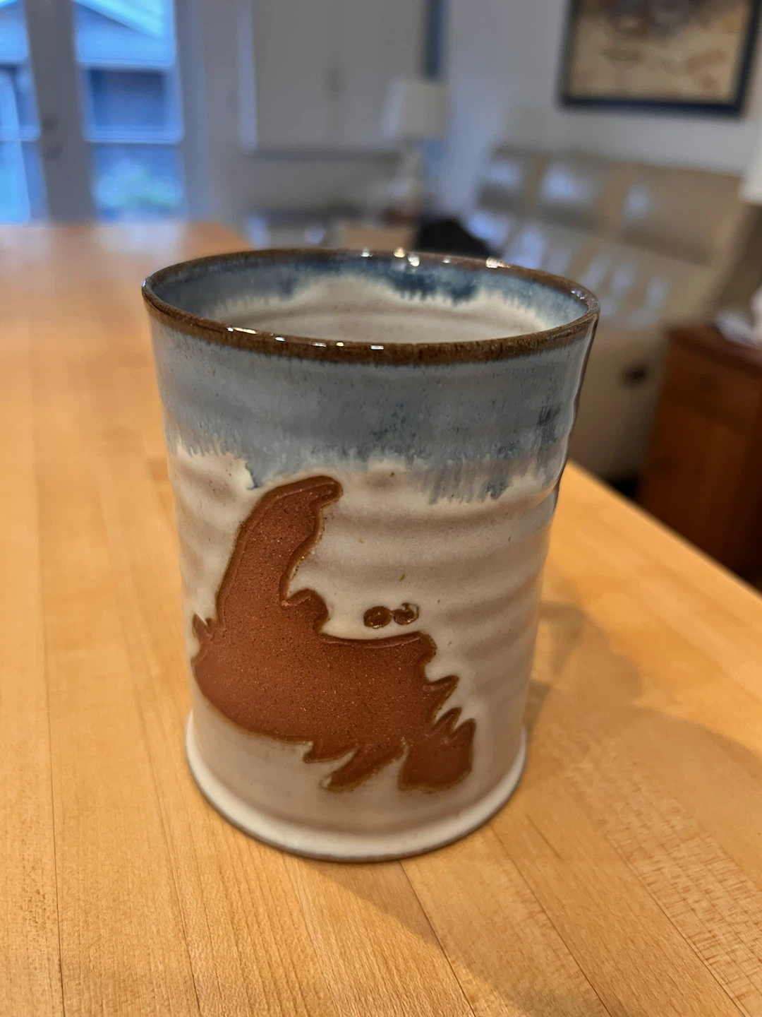 Handmade Ceramic Newfoundland Map Mug / Utensil Holder - photo 2