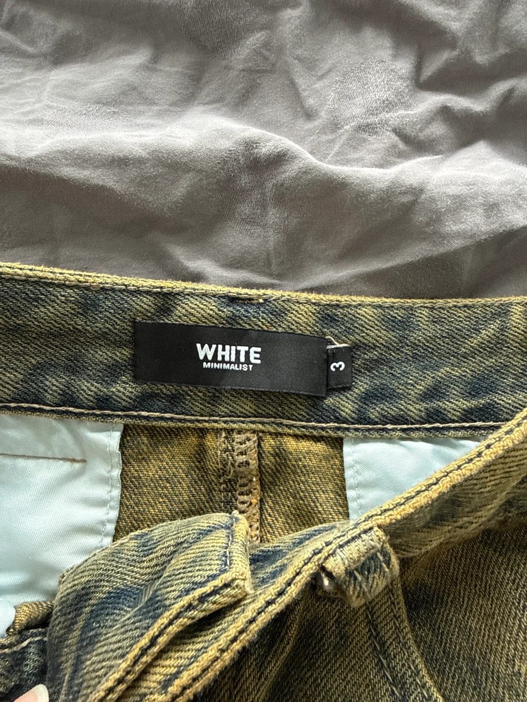 White Minimalist Denim Maxi Skirt - photo 3