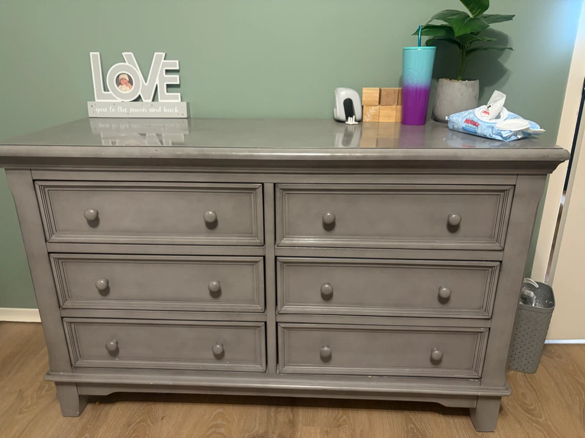 Grey 6-Drawer Dresser