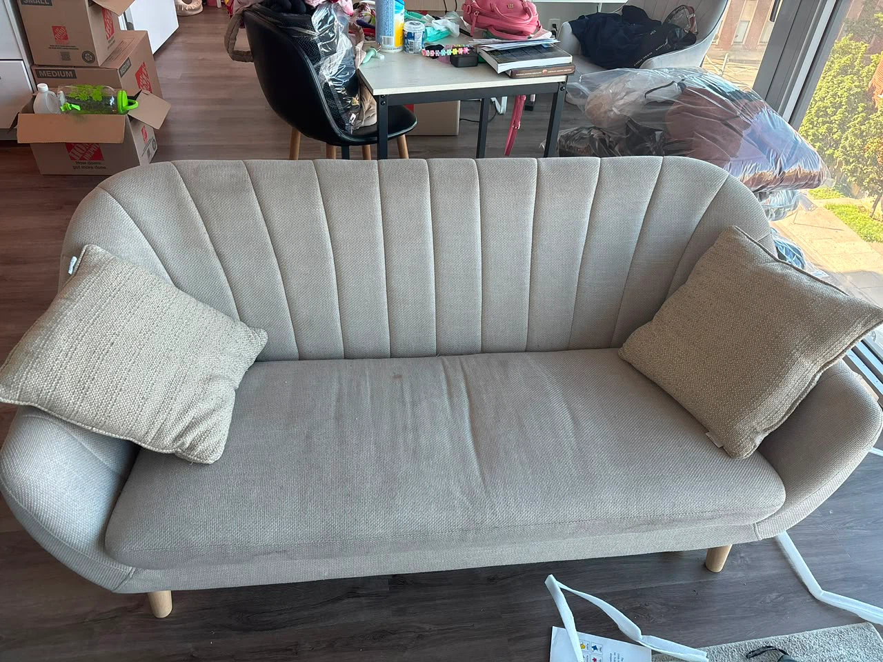 Beige Loveseat Sofa