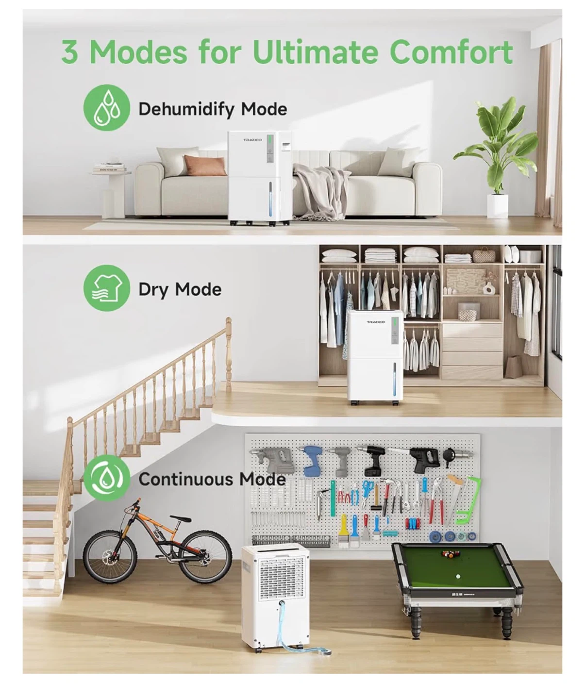 Trazico Dehumidifier - Up to 1500 sq. ft. - photo 4