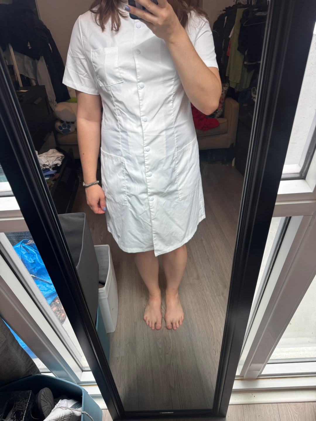 Esthetician Uniform Dress/Short Sleeve Lab Coat - photo 2