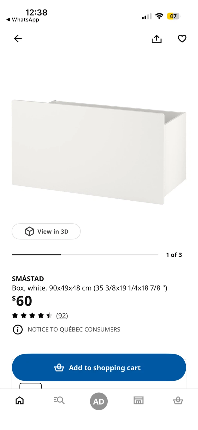 SMÅSTAD Box and bench White 90x49x48 cm - photo 2