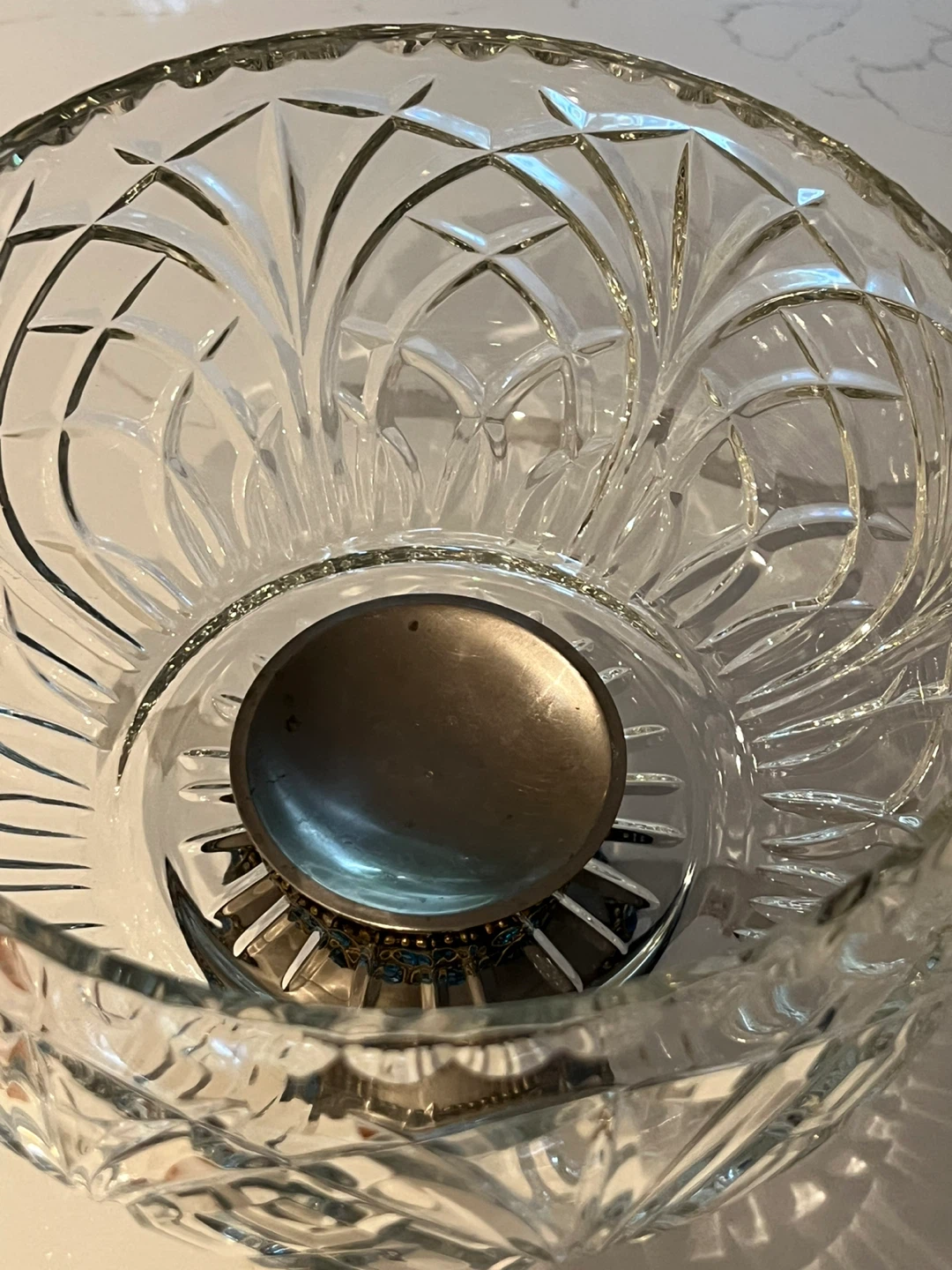 Crystal Footed Fruit Bowl with Ornate Base - photo 3