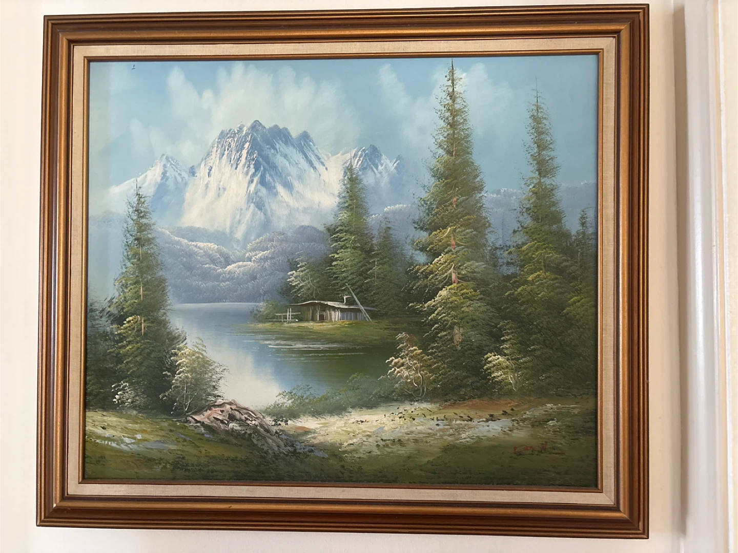 Framed Landscape Oil Painting