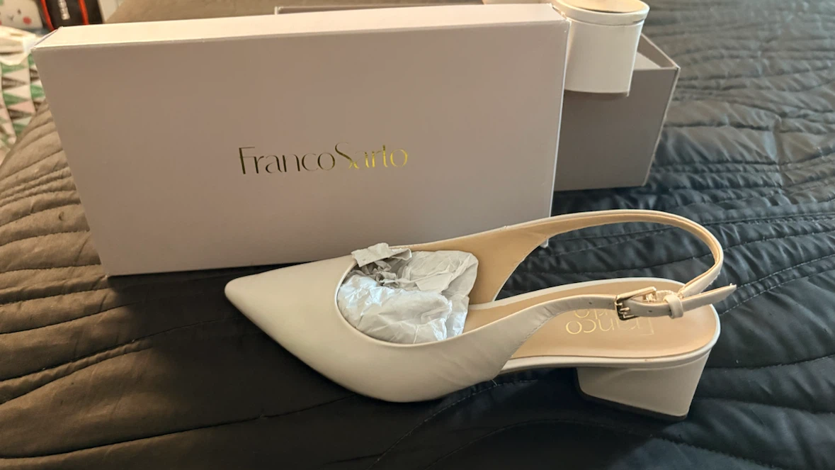 Franco Sarto Racer Sling Heels - Putty, Size 7H - photo 2