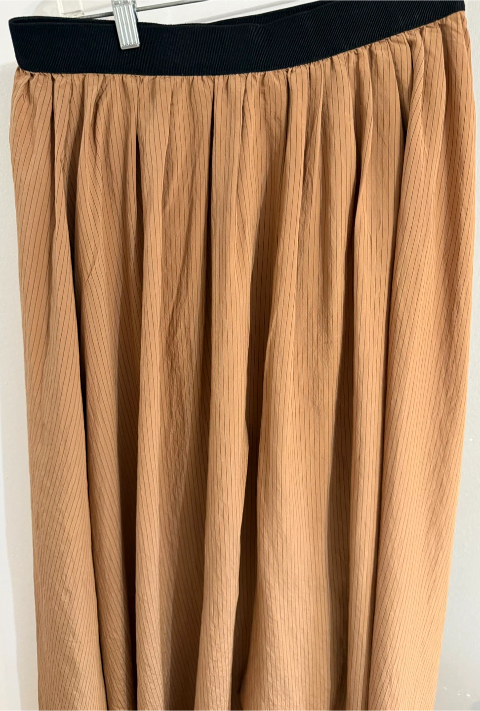 Future Collective Pleated Midi Skirt - Brown - Size S - photo 2