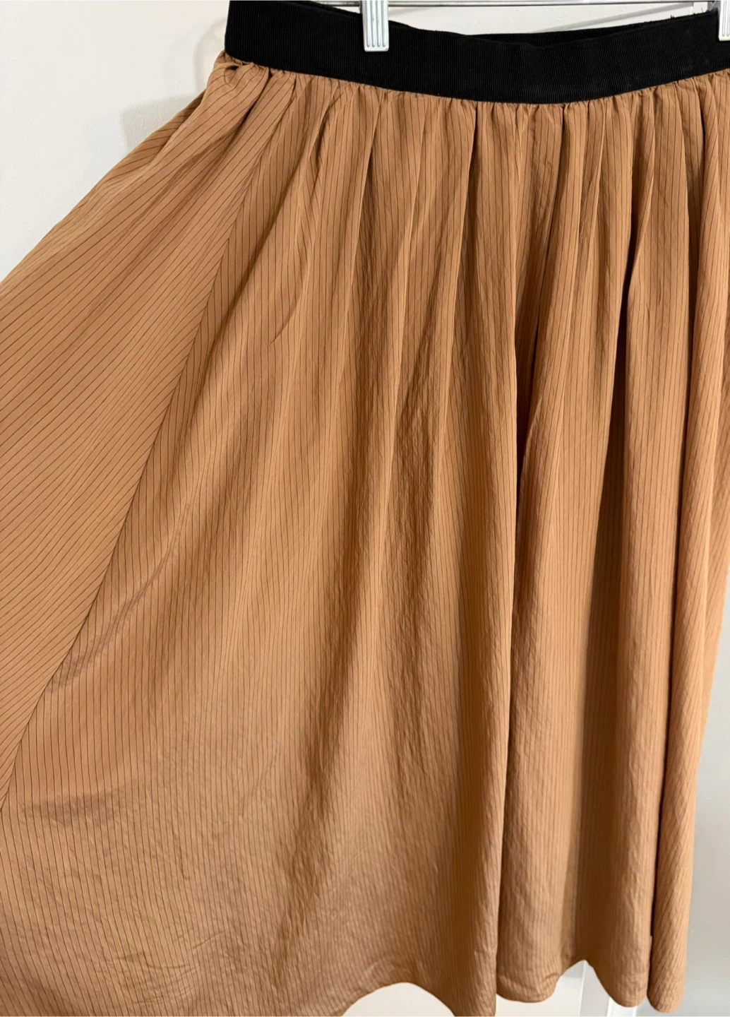 Future Collective Pleated Midi Skirt - Brown - Size S - photo 3