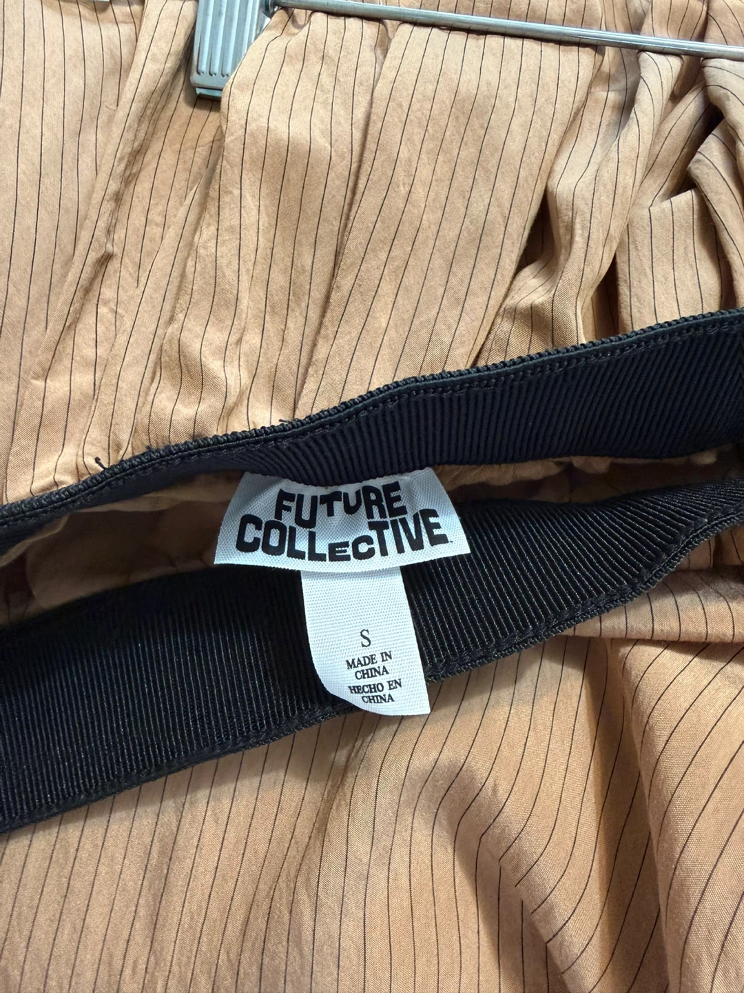 Future Collective Pleated Midi Skirt - Brown - Size S - photo 4