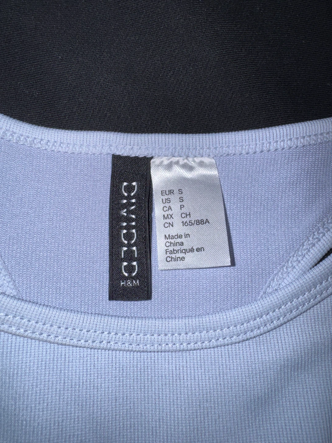 Divided H&M Ribbed Tank Top - Light Blue - Size S - photo 3